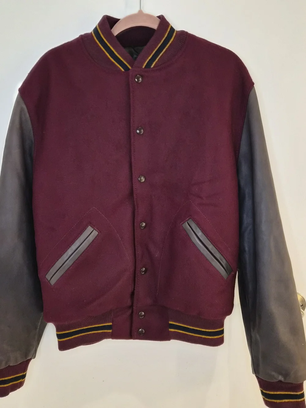 Vintage DaMert Co Future Toys And Gifts Dehen Burgundy Wool Varsity Jacket